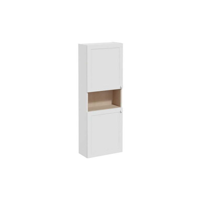 VitrA Root Classic 55cm 2 Door Semi-Tall Unit (LH Hinge) – Matt Light Grey