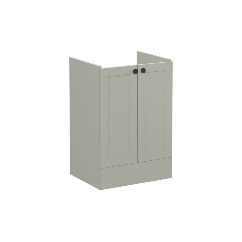 VitrA Root Classic 60cm 2 Door Floor Standing Washbasin Unit – Matt Retro Green