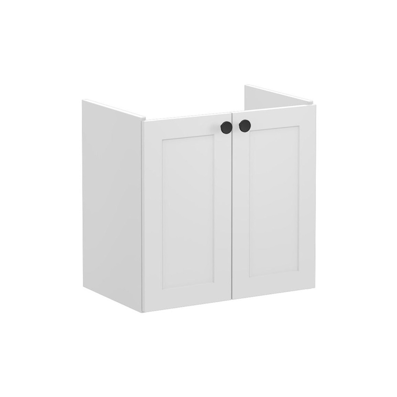 VitrA Root Classic 60cm 2 Door Wall Hung Slim Washbasin Unit – Matt Light Grey