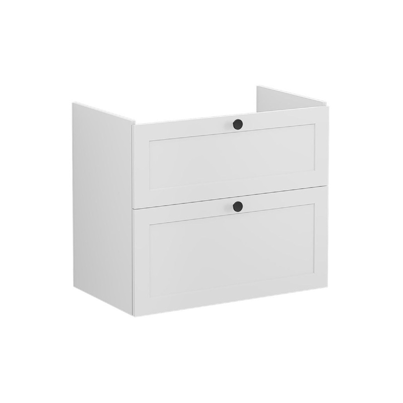 VitrA Root Classic 80cm 2 Drawer Washbasin Unit – Matt Light Grey