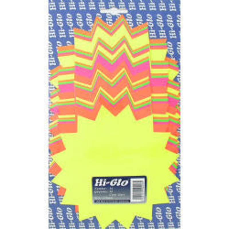 Hi-Glo Card Stars  Pack of 100 (2.25)