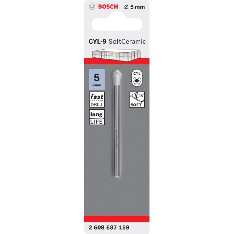 Bosch Glass & Tile Drill Bit|5.0 x 70|7mm|8.0 x 80