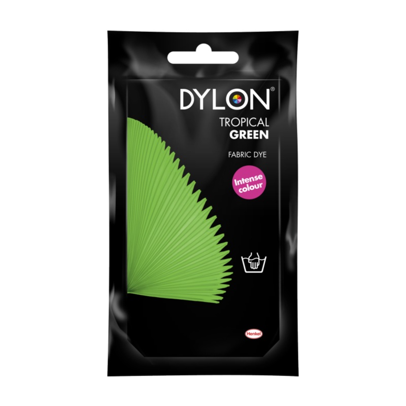 Dylon Hand Dye Sachet|03 Tropical Green|05 Sunflower Yellow|07 Peony Pink|08 Navy Blue|26 Ocean Blue|29 Pink|30 Violet|34 Olive Green|Espresso Brown|Intense Black|55 Orange|Paradise Blue|36 Tulip Red