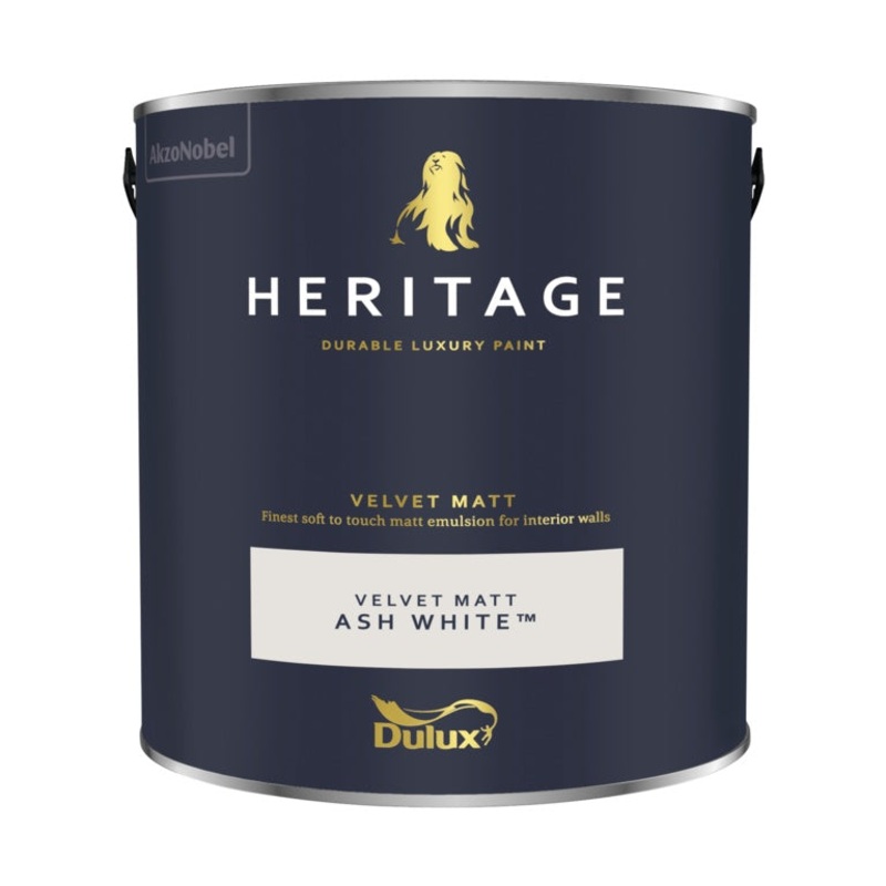 Dulux Heritage Matt 2.5L|Ash White|Beachcomb Grey|Candle Cream|Chalk White|Chiltern White|China White|Clear Skies|Country Sky|DH Oxford Blue|Deep Ultramarine|Extra Deep Bs|Flax Seed|Grecian White|Green Oxide|Green Slate|Indian White|Lead White|Light Bs|Li