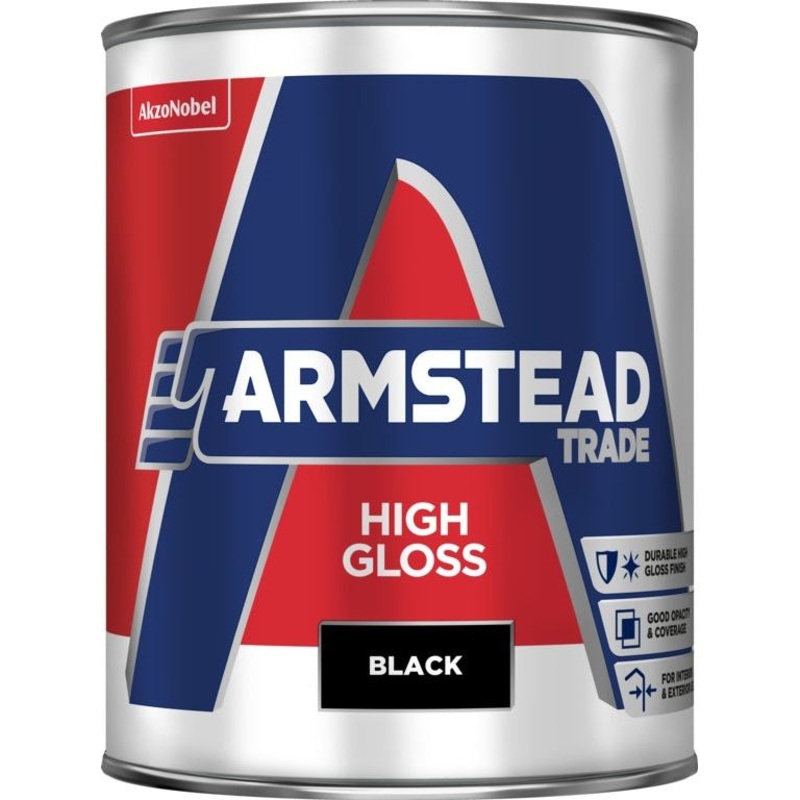 Armstead Trade High Gloss 5L|Black|Brilliant White|White