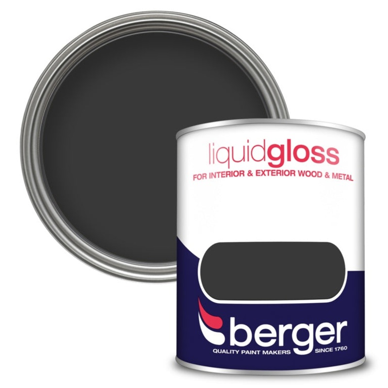 Berger Liquid Gloss 750ml|Black|Pure Brilliant White