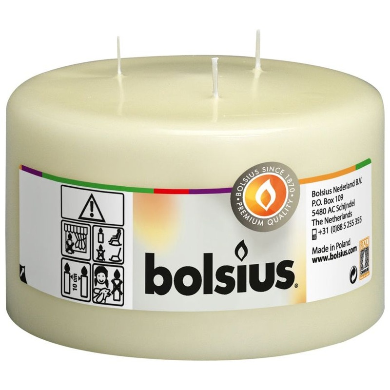 Bolsius Mammoth Candle|Ivory 100/150|Ivory 150/150|Ivory 200/150