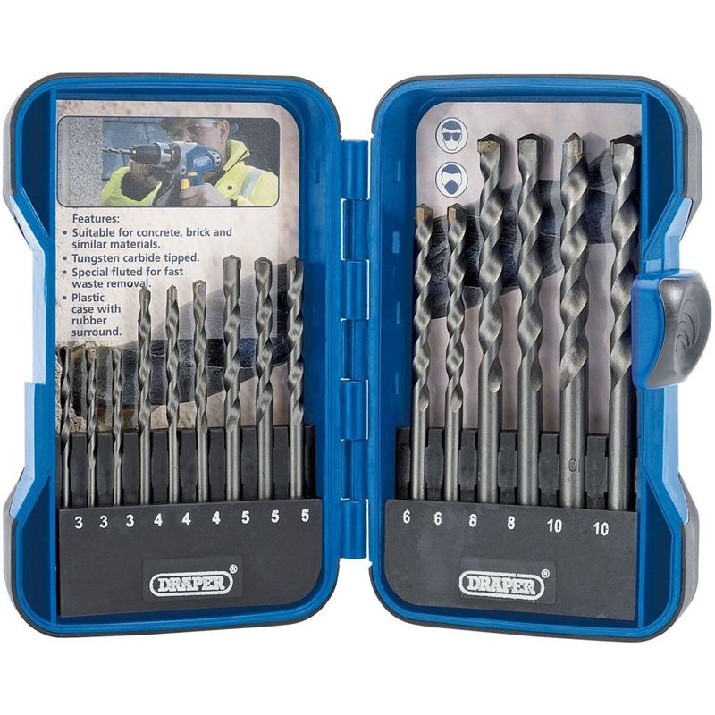 Draper Masonry Drill Bit Set|15 Piece