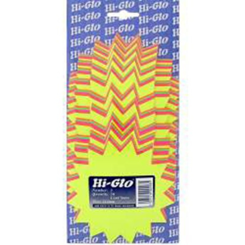 Hi-Glo Medium Stars  Pack of 50 (4.5)