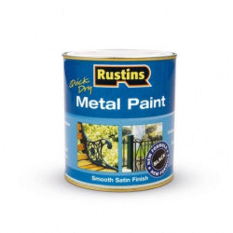 Rustins Metal Paint 250ml|Black|White