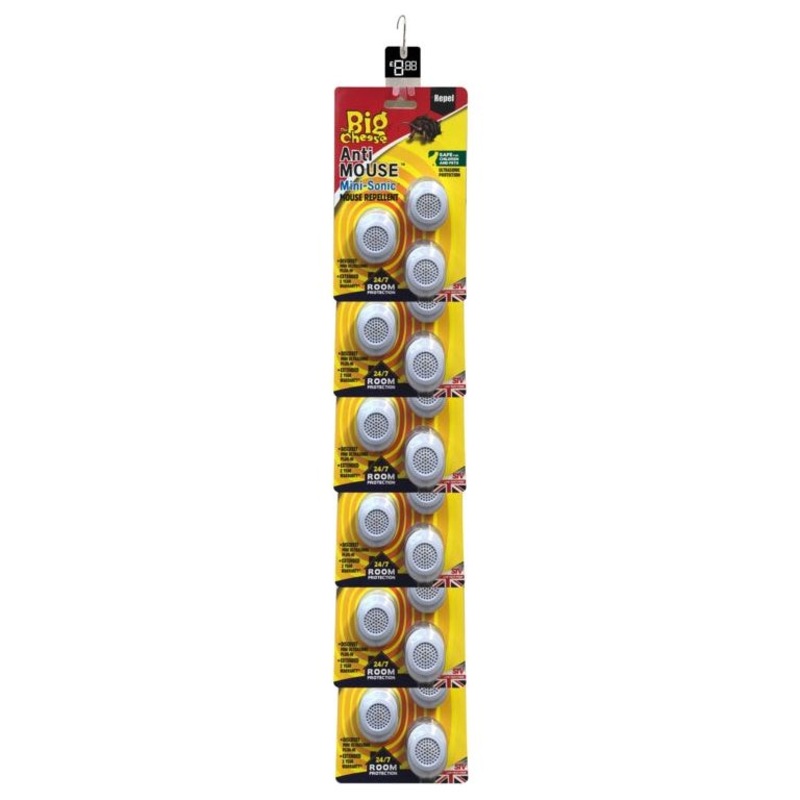 The Big Cheese Mini Sonic Mouse Repellent – Pack 3 (Clip 12)