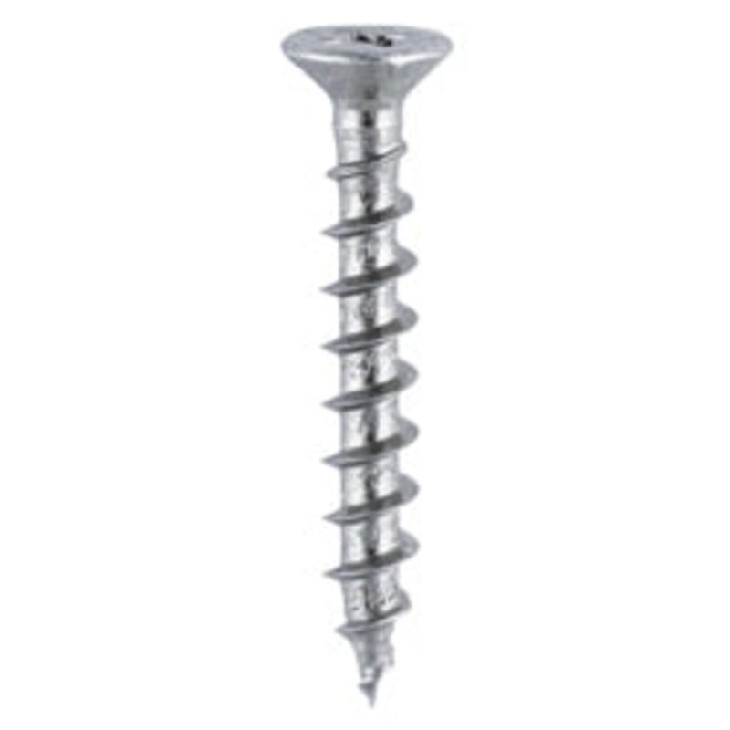 Timco PVC Window Screw Rib Countersunk Bzp