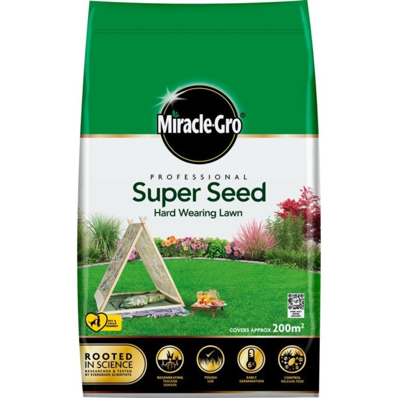 Miracle-Gro Professional Super Seed Hard Wearing Lawn