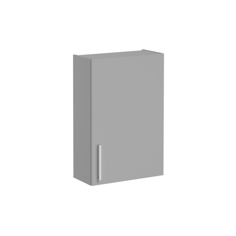 VitrA Root Flat 60cm 1 Door Upper/Wall Unit (RH Hinge) – Matt Rock Grey