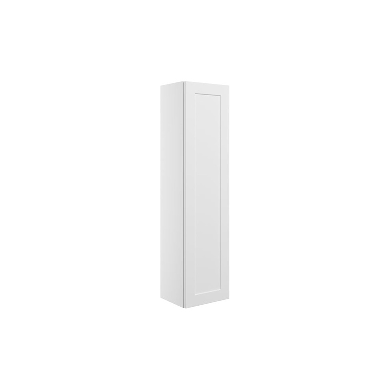 Harrogate 300mm Wall Hung 1 Door Tall Unit – Matt White