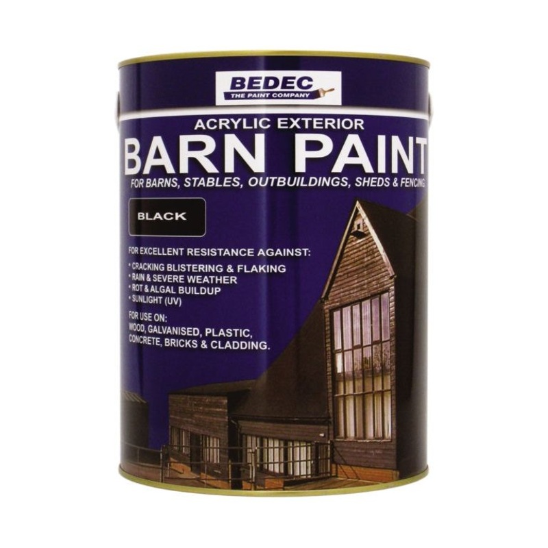 Bedec Satin Barn Paint 2.5L|Black|White