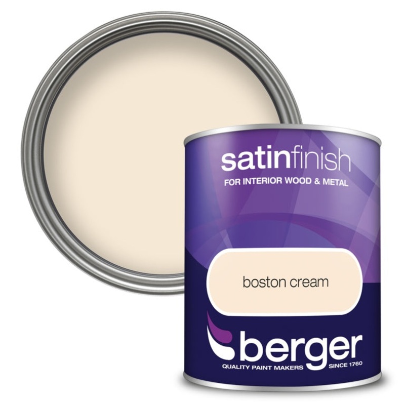 Berger Satin Sheen 750ml|Boston Cream|Magnolia|Olive|Pure Brilliant White
