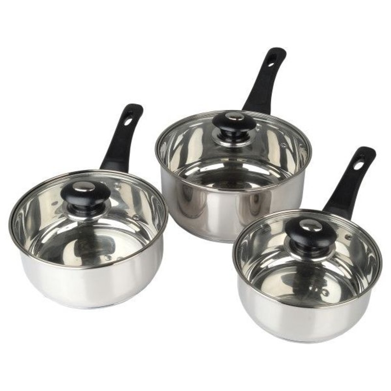 Pendeford Saucepan Set With Lids Stainless Steel