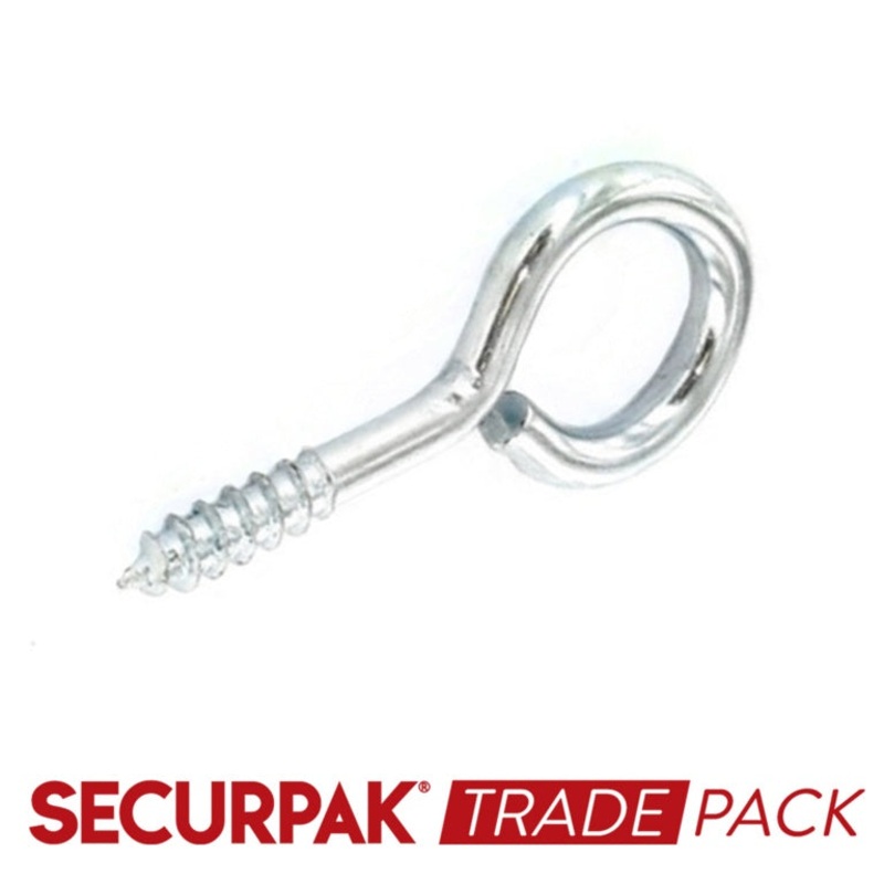 Securpak Screw Eye Zinc Plated 45mmx10 50 Pack