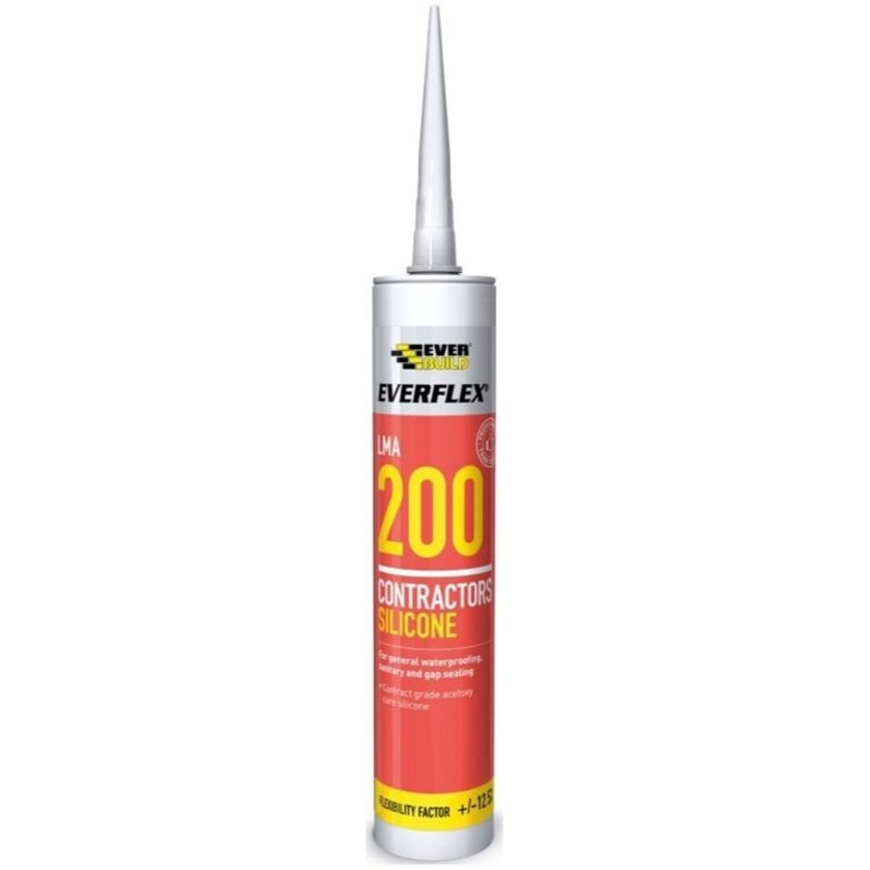 Everbuild Silicone 200|295ml White|295ml Clear