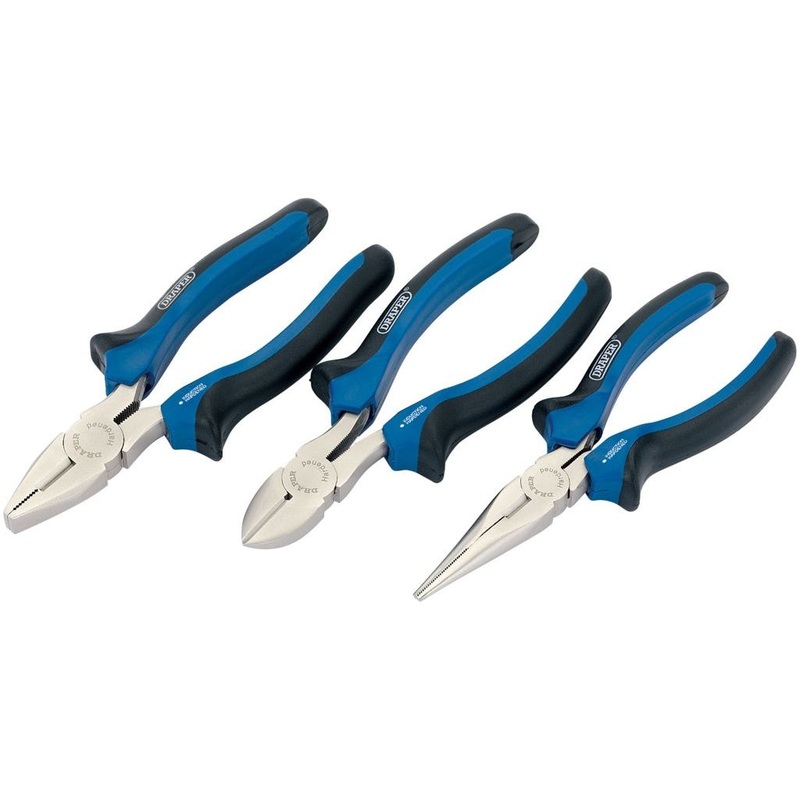 Draper Soft Grip Pliers Set|3 Piece