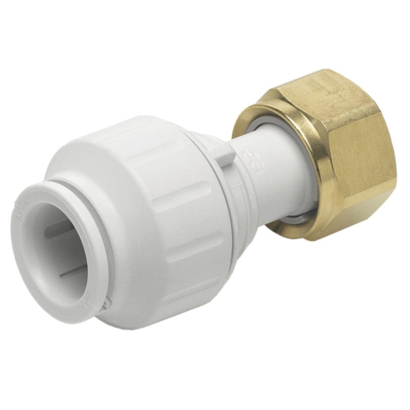 JG Speedfit Straight Tap Connector 15mm x 1/2 tsp Pack 5