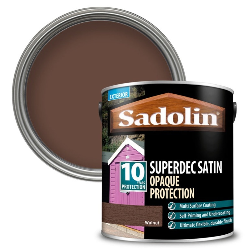 Sadolin Superdec Gloss 2.5L|Walnut|Black