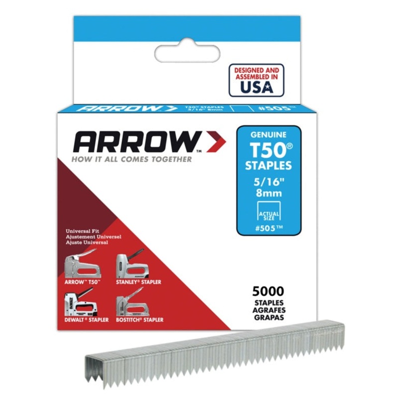 Arrow T50 Staples 8mm 5/16|Box 5000