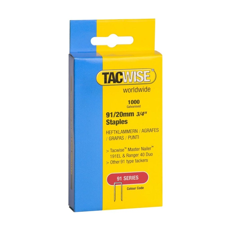 Tacwise Tacker Staples  20mm (Pack of 1000)