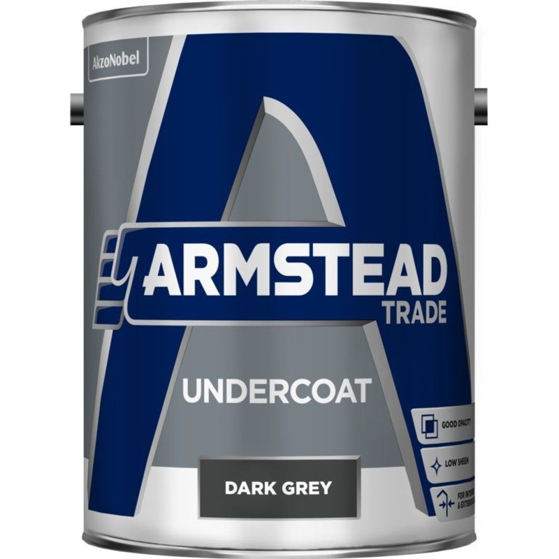 Armstead Trade Undercoat 5L|Dark Grey|White