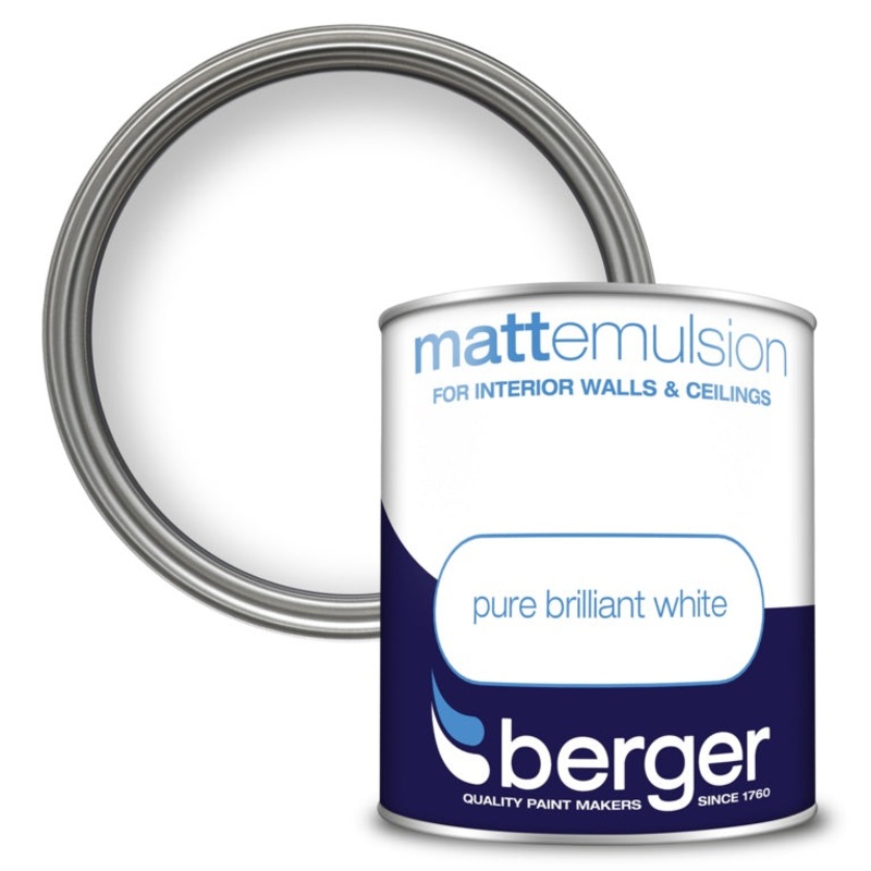 Berger Vinyl Matt 1L|Pure Brilliant White