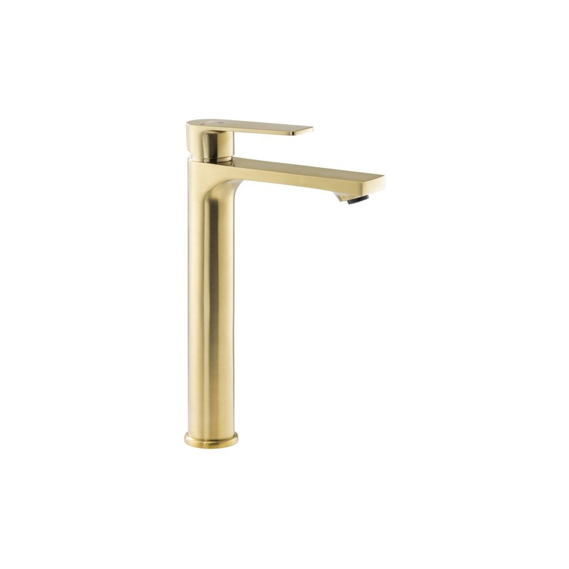 Abode Aquip Tall Basin Mixer – Brushed Brass