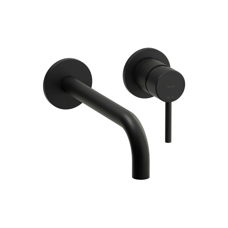 Abode Harmonie Wall Mounted Basin / Bath Mixer – Matt Black