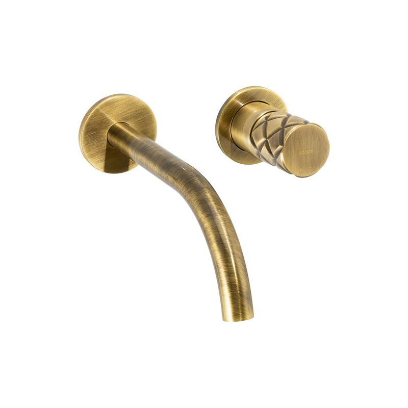 Abode Kite Wall Mounted Basin Mixer – Antique Brass