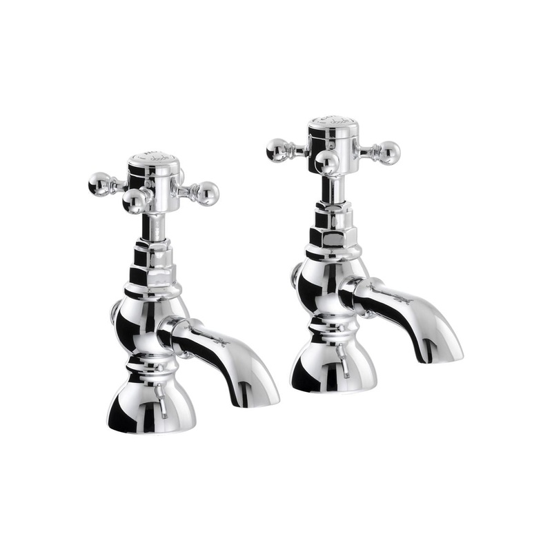 Abode Sentiment Basin Pillar Taps – Chrome