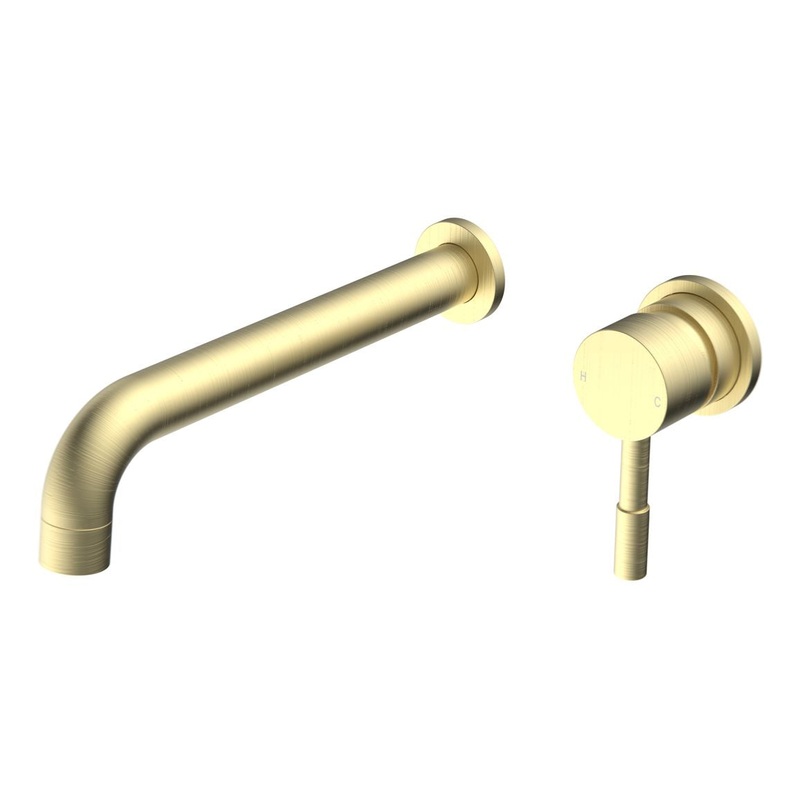 Berkley 220mm Wall Mounted Basin Mixer – Brushed Brass