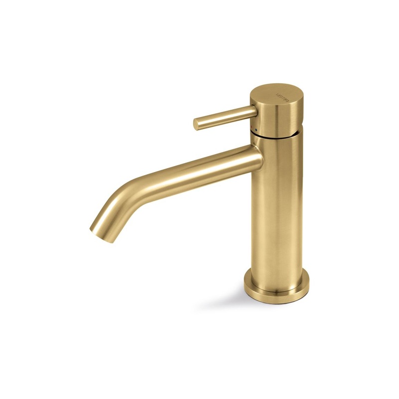 Vema Tiber Basin Mixer – Brushed Brass