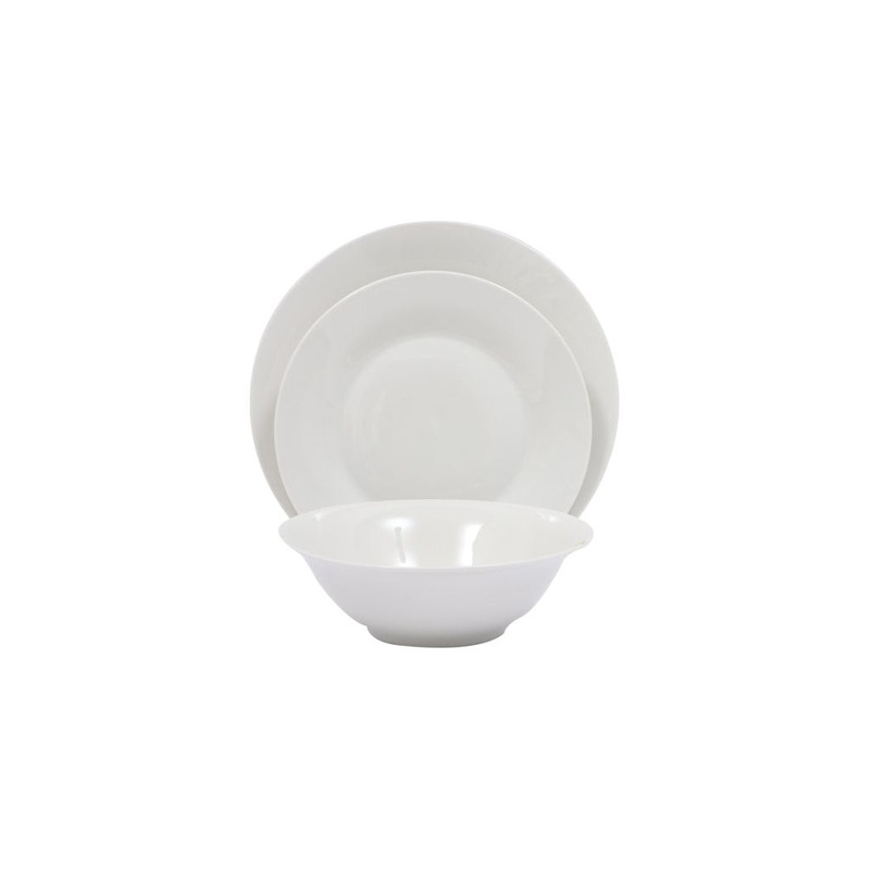 Basiks White Porcelain Dinner Set
