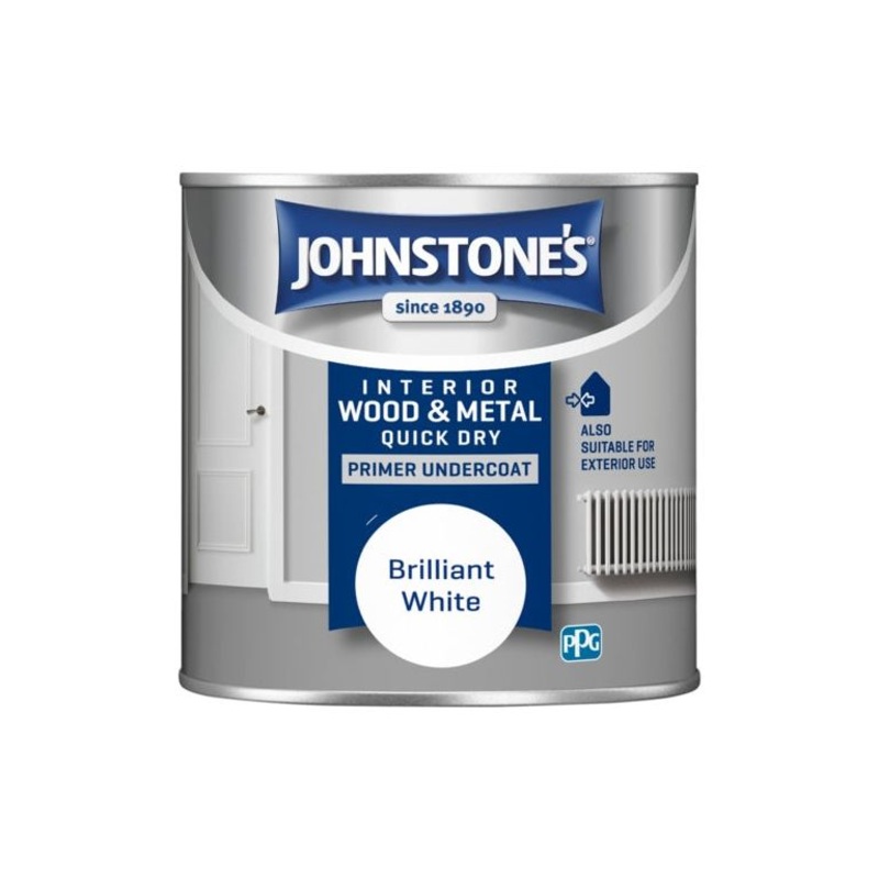 Johnstone’s Quick Dry Primer Undercoat – Brilliant White 250ML