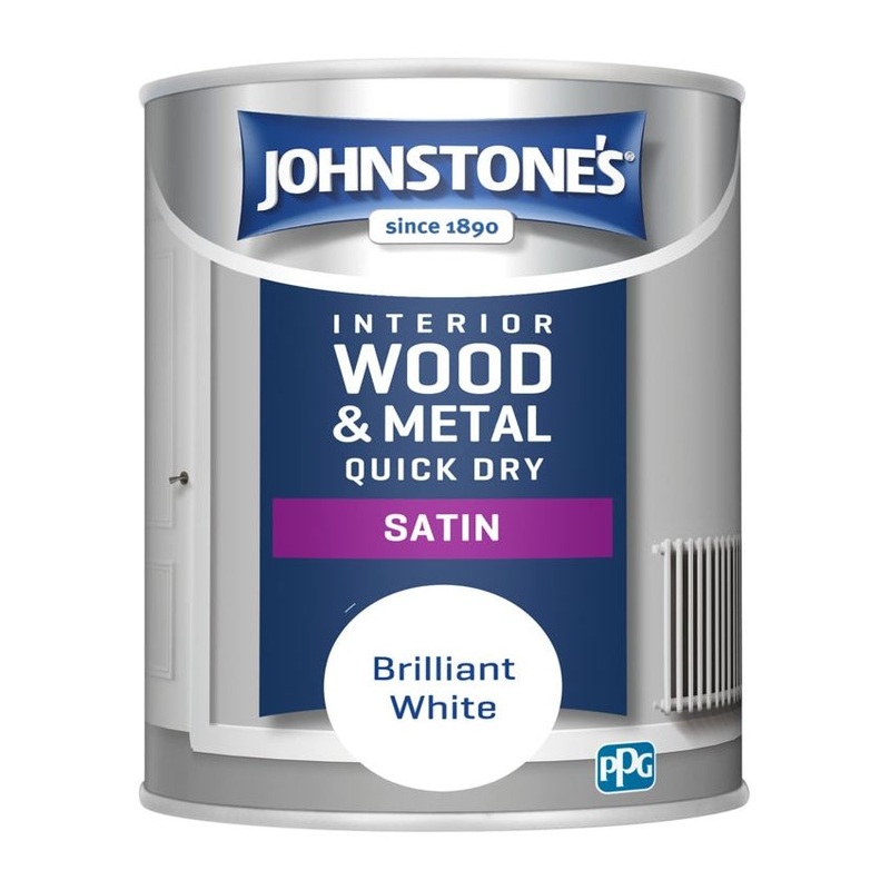 Johnstone’s Quick Dry Satin 750ml Brilliant White