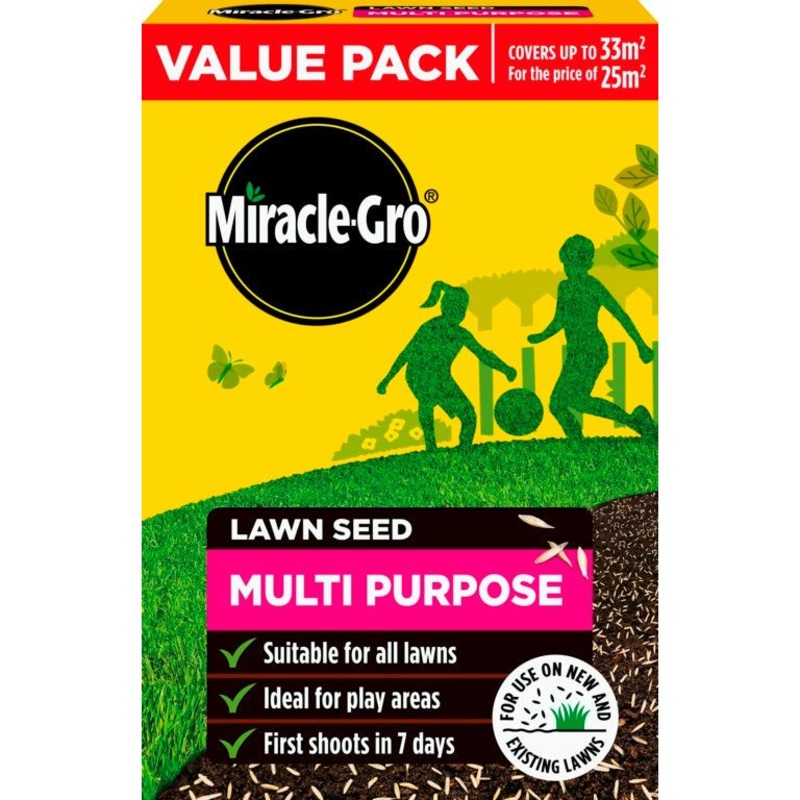 Miracle-Gro Multi Purpose Lawn Seed 33m2 Value Pack