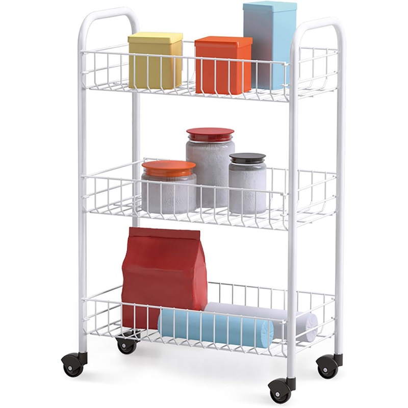 Metaltex 3 Tier Sprinter Trolley White