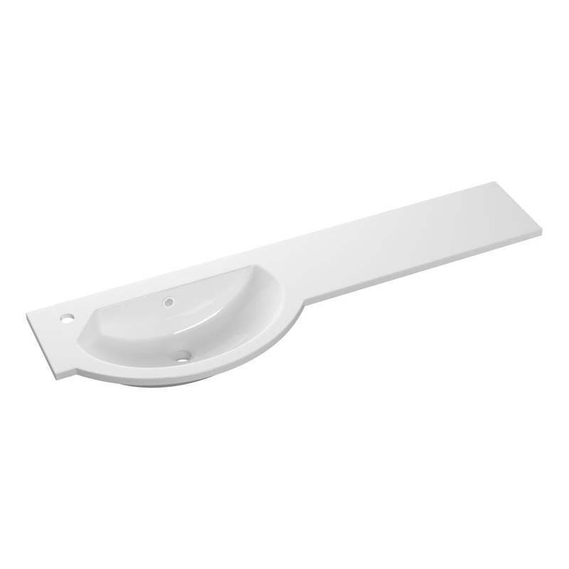 1244mm Slim Round One-Piece Basin & Overflow Ring