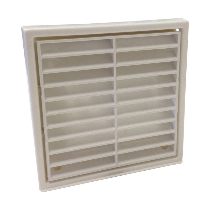 Manrose Fixed Grill 4|White|Brown|Terracotta