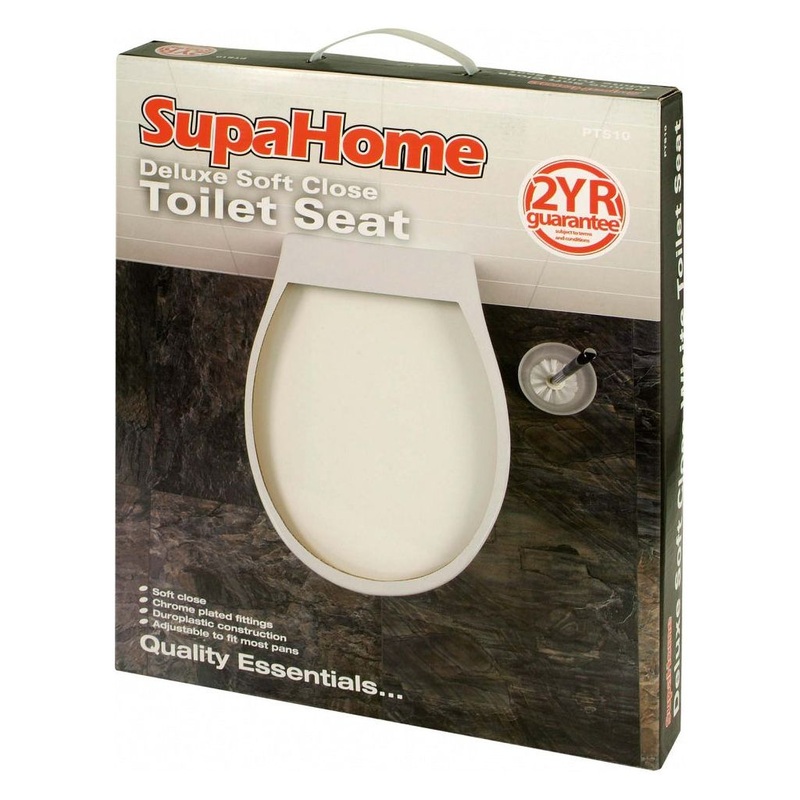 SupaHome Deluxe Soft Close White Toilet Seat