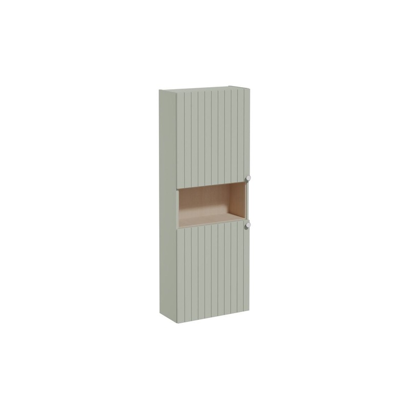 VitrA Root Groove 55cm 2 Door Semi-Tall Unit (LH Hinge) – Matt Retro Green
