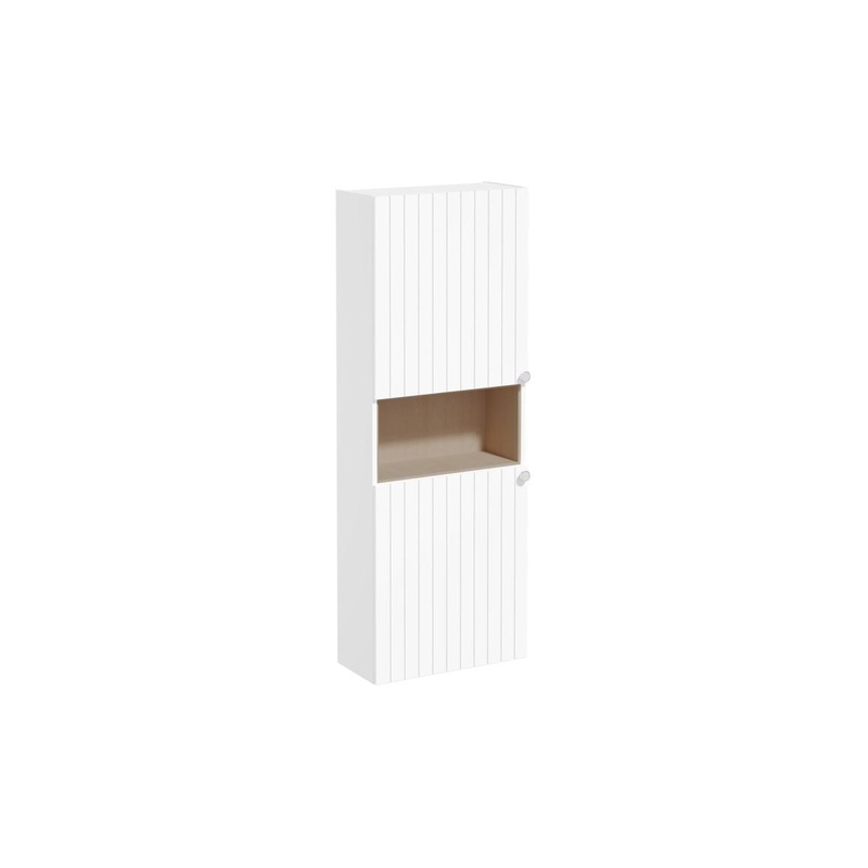 VitrA Root Groove 55cm 2 Door Semi-Tall Unit (LH Hinge) – Matt White
