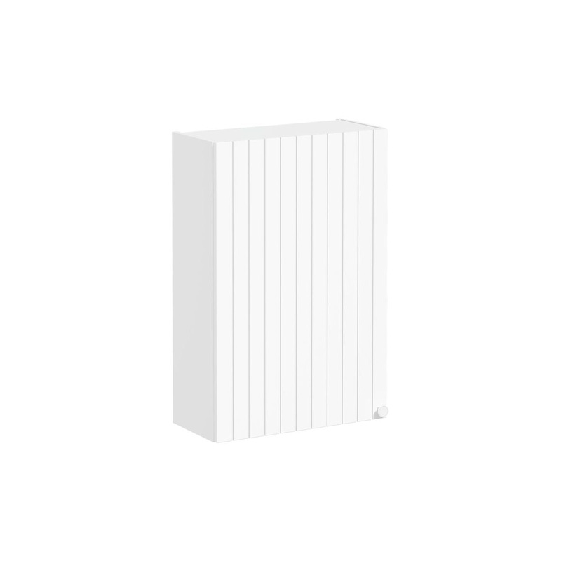 VitrA Root Groove 60cm 1 Door Upper/Wall Unit (LH Hinge) – Matt White