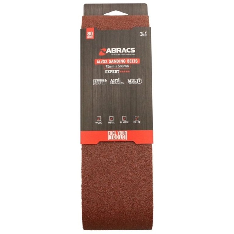 Abracs AL/OX Sanding Belt 75mm x 533mm