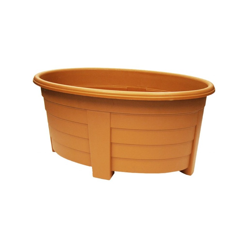 Grosvenor Oval Planter|55cm Terracotta|55cm Ebony